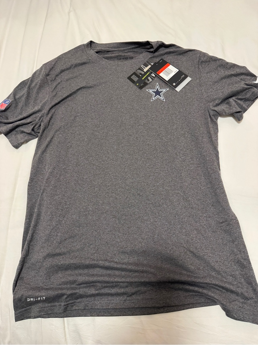 Nike Men's Dallas Cowboys Heather Gray Short Sleeve Dri-FIT Tee